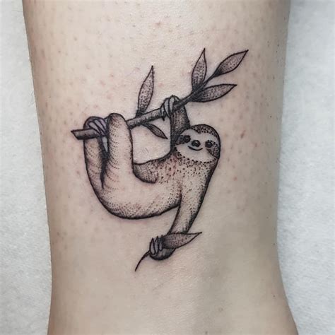 Simple Sloth Tattoo