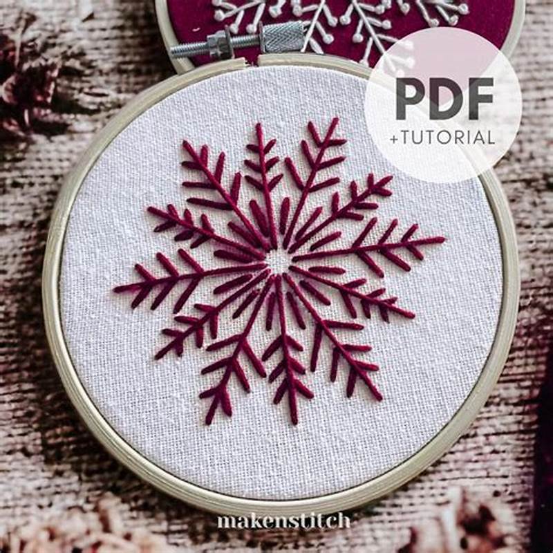 Simple Snowflake Embroidery Pattern