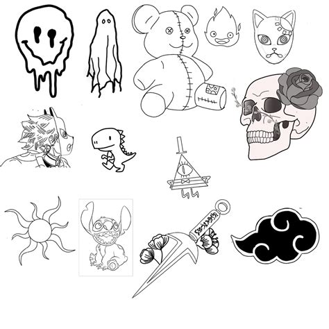 Simple Tattoo Flash Sheet