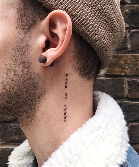 Simple Tattoo On Neck