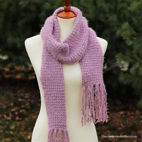 Simple Tunisian Crochet Scarf