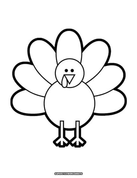 Simple Turkey Coloring Page