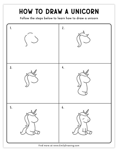 Simple Unicorn Outlines for Beginners