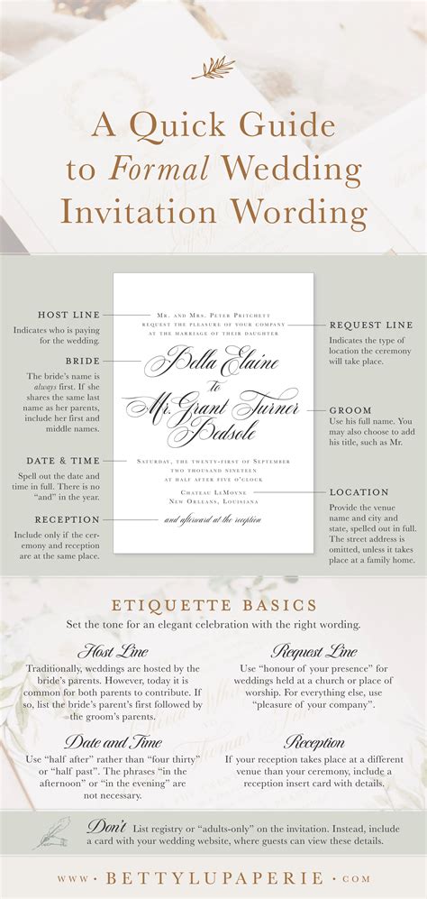 Elegant and Effortless: Uncomplicated Wedding Invitation Wording to Set the Tone for Your Big Day