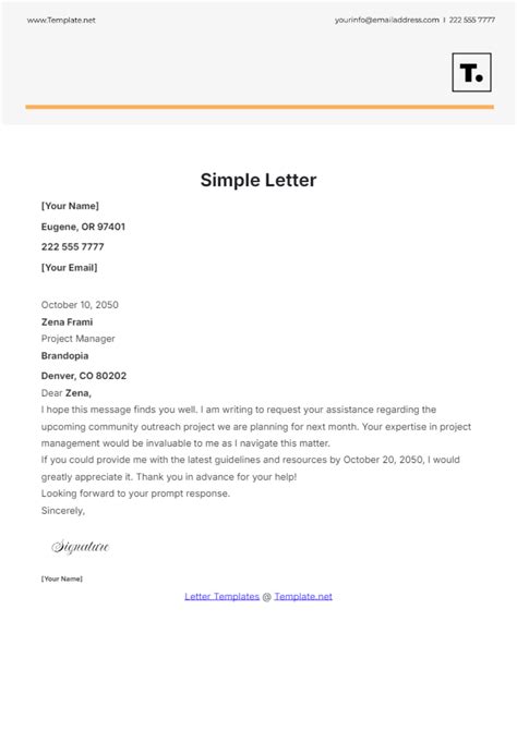 Sample Simple Resignation Letter scrumps