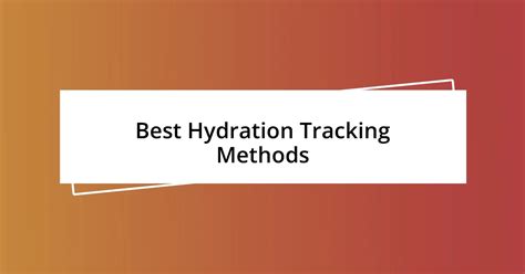 Simple Tracking Methods