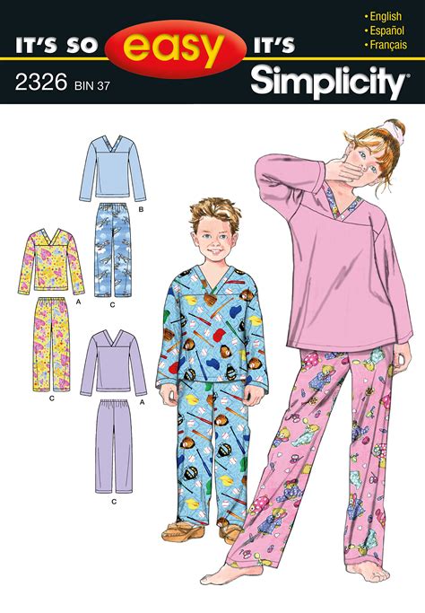 Simplicity Pajama Patterns