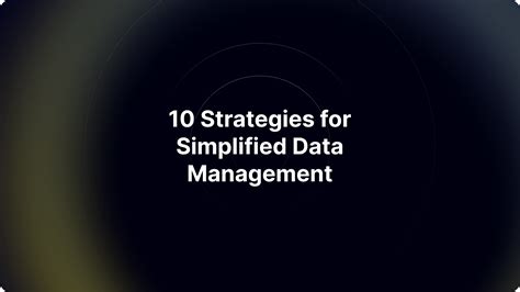 Simplified Data Management