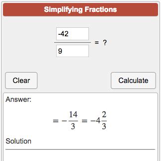 Simplify Fractions Calculator