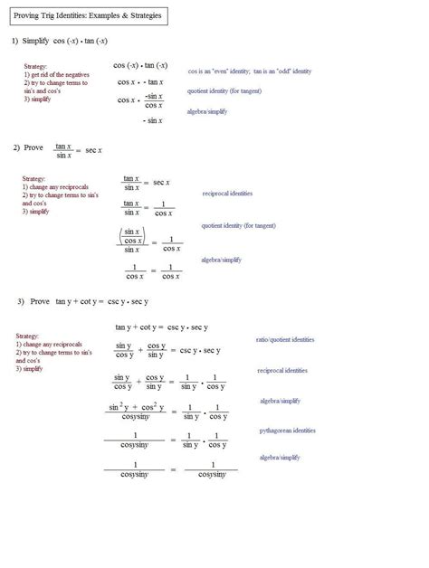 Simplifying Trig Identities Worksheet Simplifying — db-excel.com
