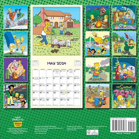 Simpsons Calendar 2024