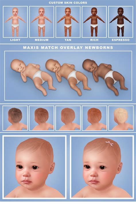 Beautifully unique Sims 3 Baby Skins to warm your heart and delight your senses