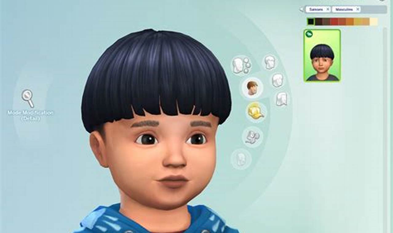 Sims 4 Coiffures Bambin