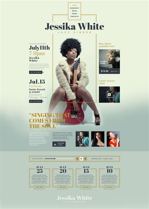 Singer Website Template
