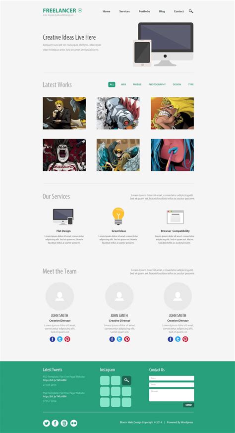 Single Page Site Template