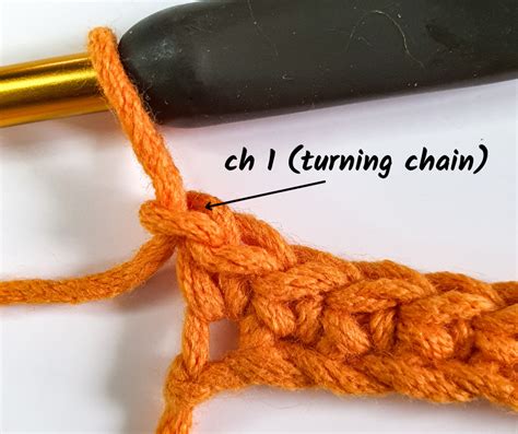 Single Crochet Turning Chain
