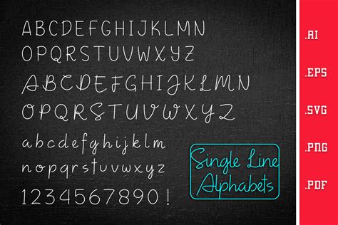 Download Single Line - Handwritten Alphabets SVG Cut Files