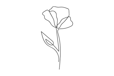 Download Single Line Flower Art SVG File - SVG Design Cut Files