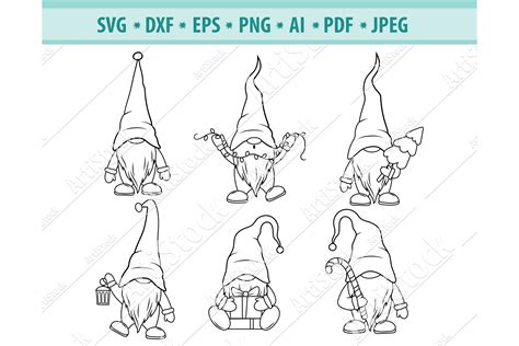 Download Single Line Gnome Commercial Use DXF Files