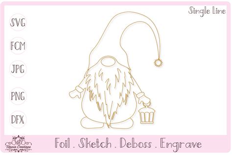 Download Single Line Gnome Crafts