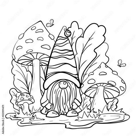Download Single Line Gnome Printable