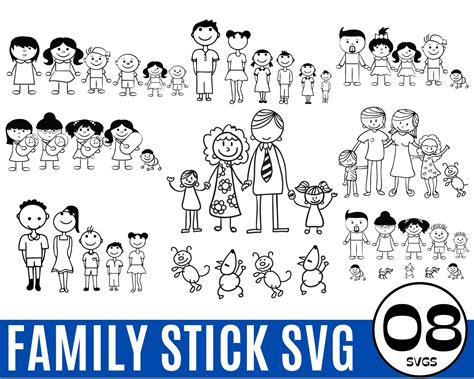 Download Single Line Stick Family Files DXF Files