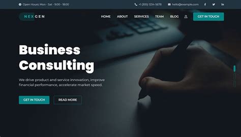 Single Page Consulting Website Template