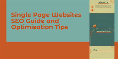 Single Page Websites Optimization Tips
