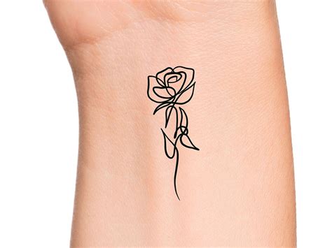 Single Rose Tattoo