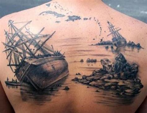 Sinking ship tattoo