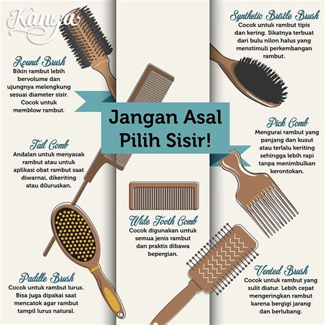 Sisir Bergigi Jarum untuk Rambut Tebal