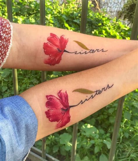 Sister Flower Tattoo