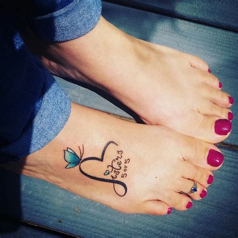 19 Sweet Sister Tattoos On Foot
