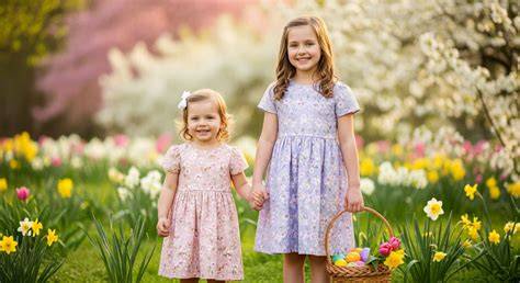 Sister Matching Easter Dresses