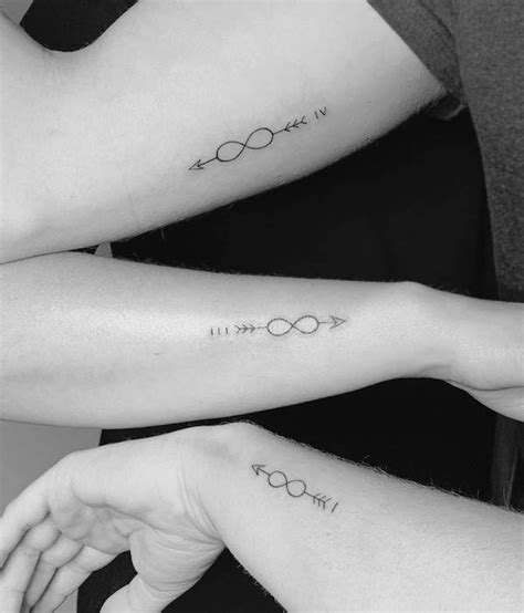 Sister Tattoos For 3 Infinity