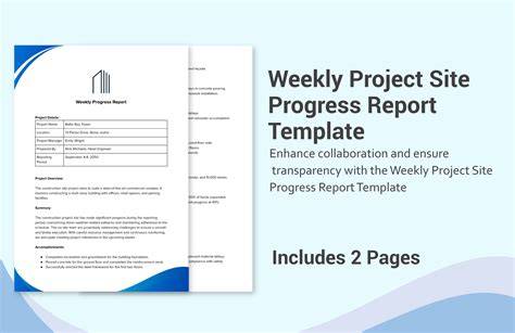 Site Progress Report Template (4) | PROFESSIONAL TEMPLATES | Progress