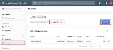 Sitemap Google Search Console