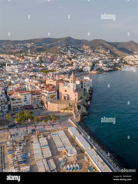 Sitges Church Overlooking The Sea