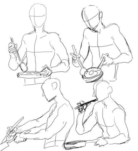 Sitting At A Table Drawing Reference
