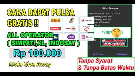 Situs Pulsa Gratis All Operator