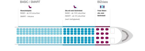 Sitzplatz Flugzeug Eurowings