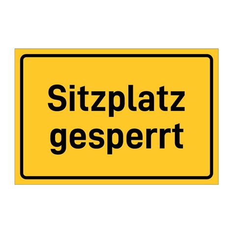 Sitzplatz Gesperrt