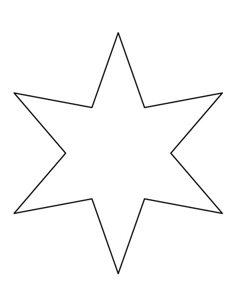 Six Pointed Star Template