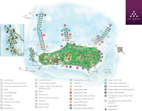 Six Senses Laamu Resort Map