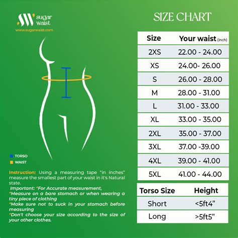 Size Chart Waist