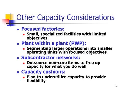 Size and Capacity Considerations