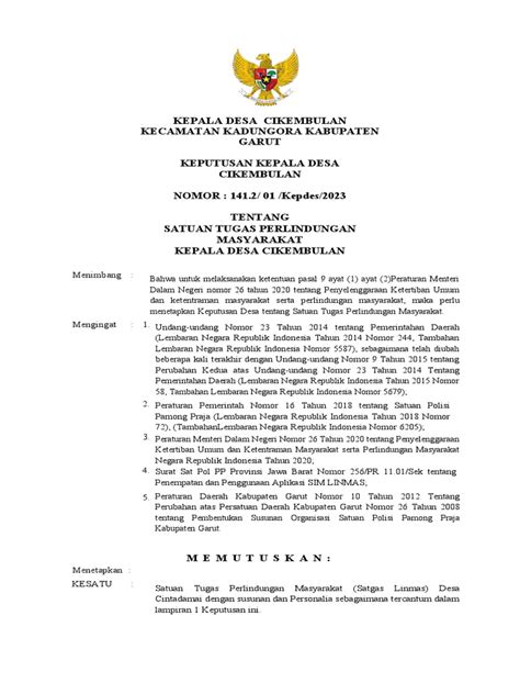 Sk Linmas Desa 2020 Doc