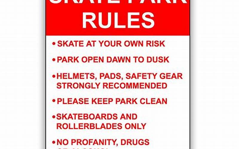 Skate Park Rules