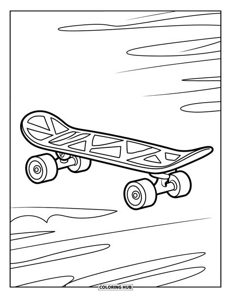 Skateboard Coloring Page