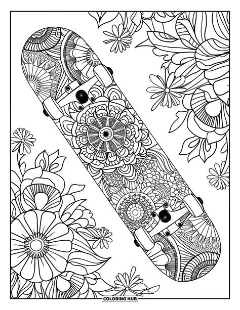 Skateboard Coloring Pages